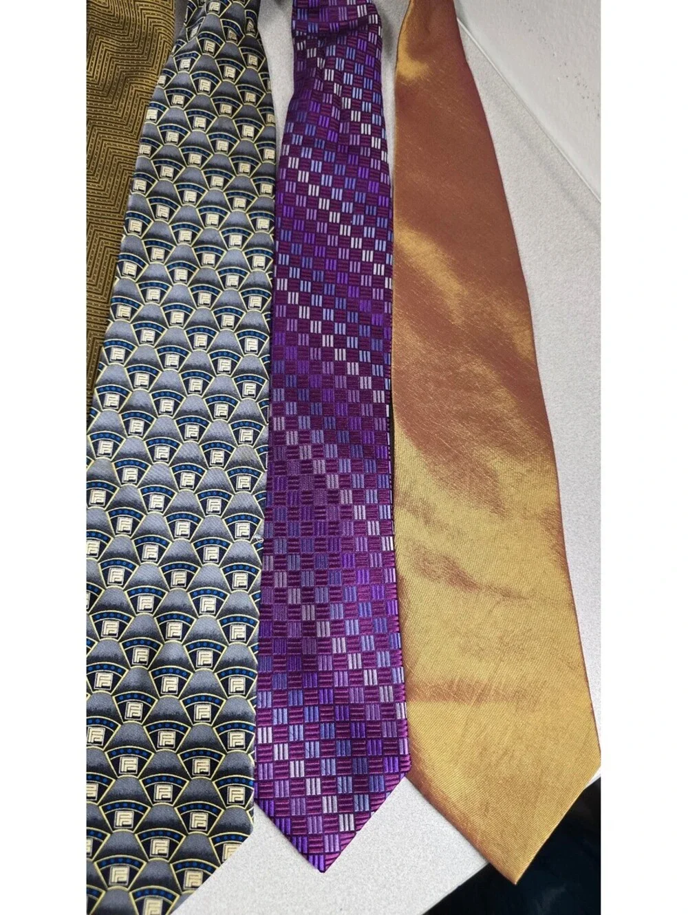 Lot of 7 Men's Silk Ties Vintage Italian Mixed Brands